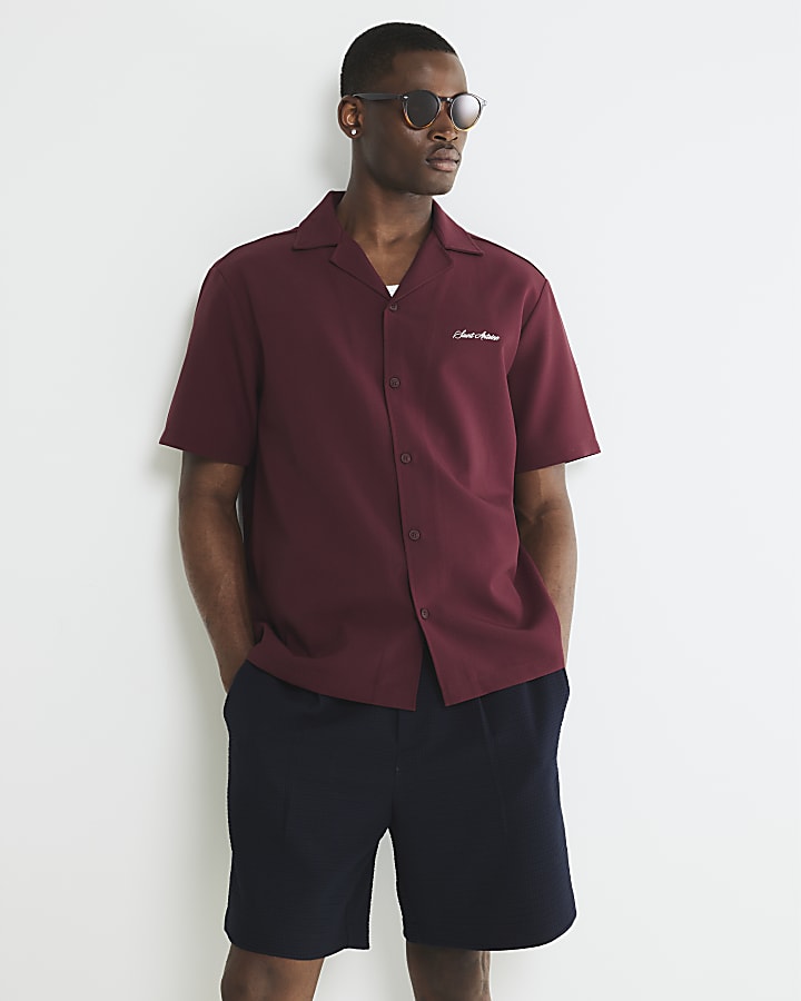 Red Saint Antoine Embroidered Shirt