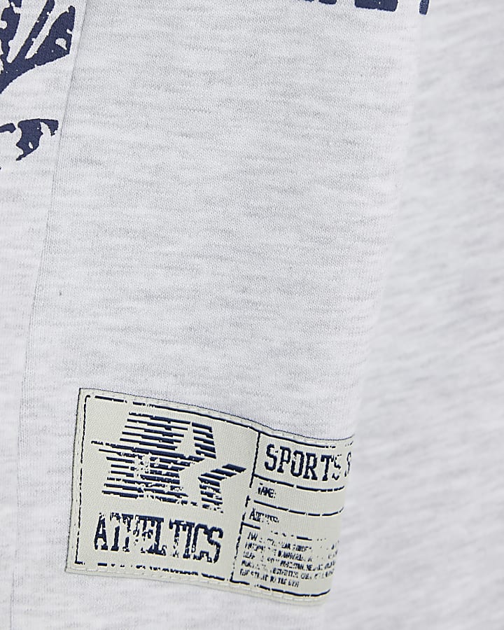 Grey Regular Fit Quarter Zip Polo Sweatshirt