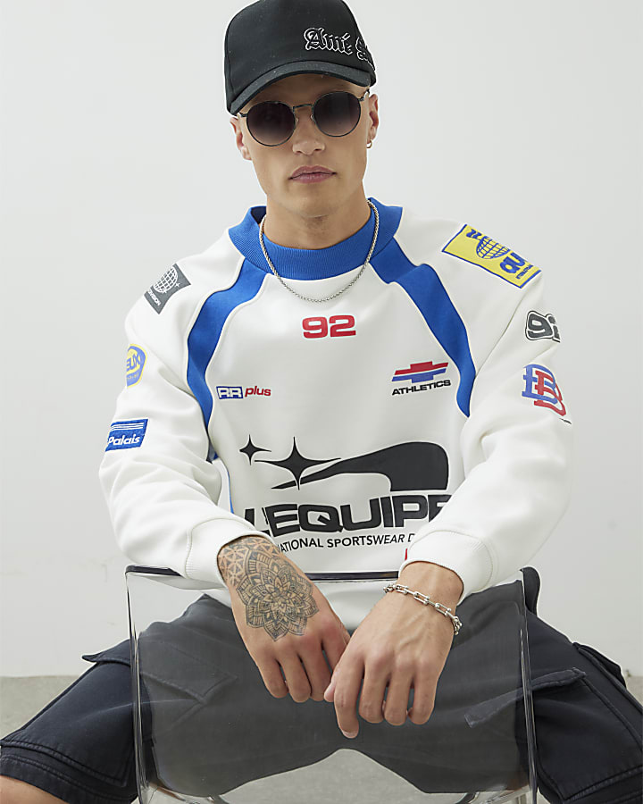 Beige Long Sleeve L'Equipe Sports Sweatshirt