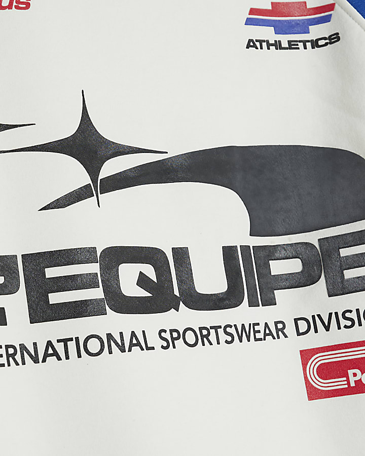 Beige Long Sleeve L'Equipe Sports Sweatshirt