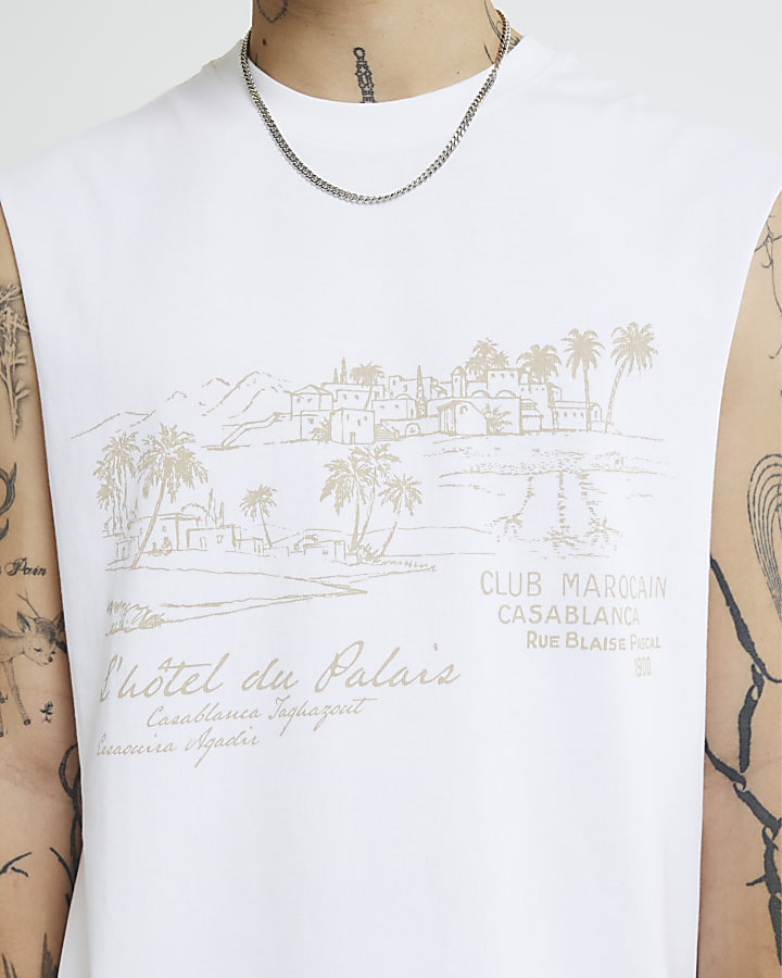 White Club Marocain Tank Top