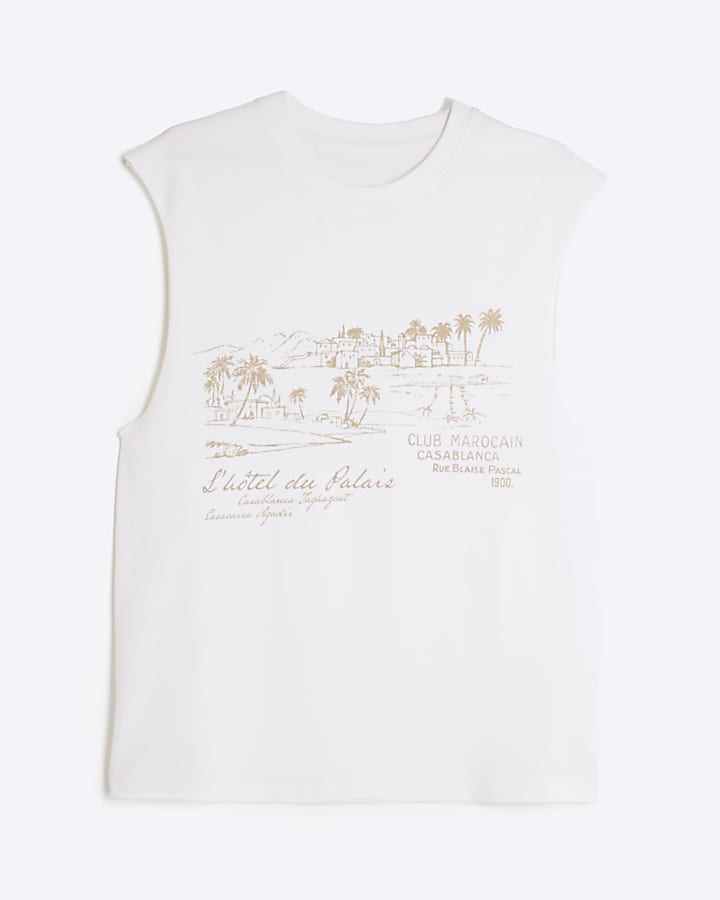 White Club Marocain Tank Top