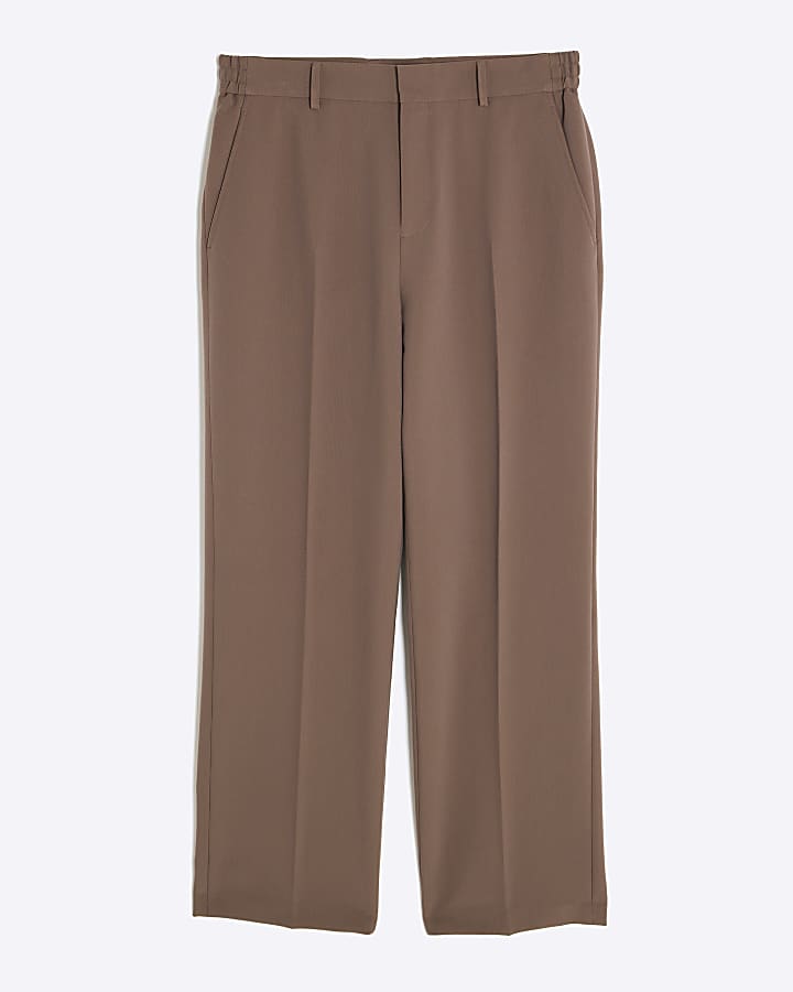 Brown Relaxed Fit Suit Trousers