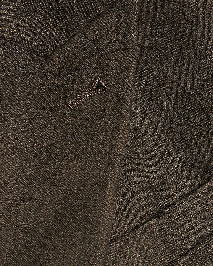 Brown Checkerboard Blazer Jacket
