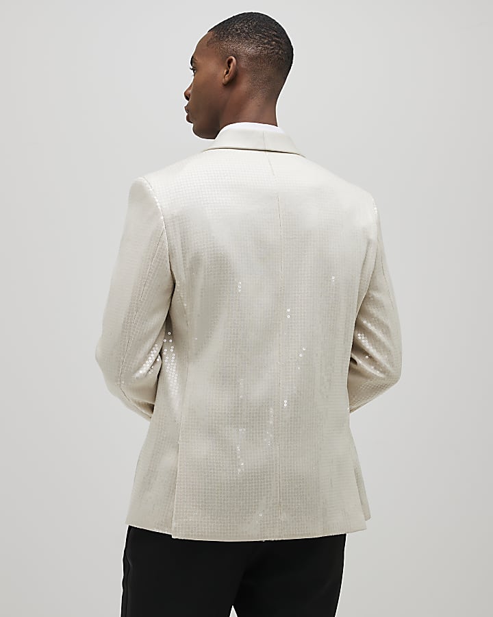 Ecru Sequin Blazer