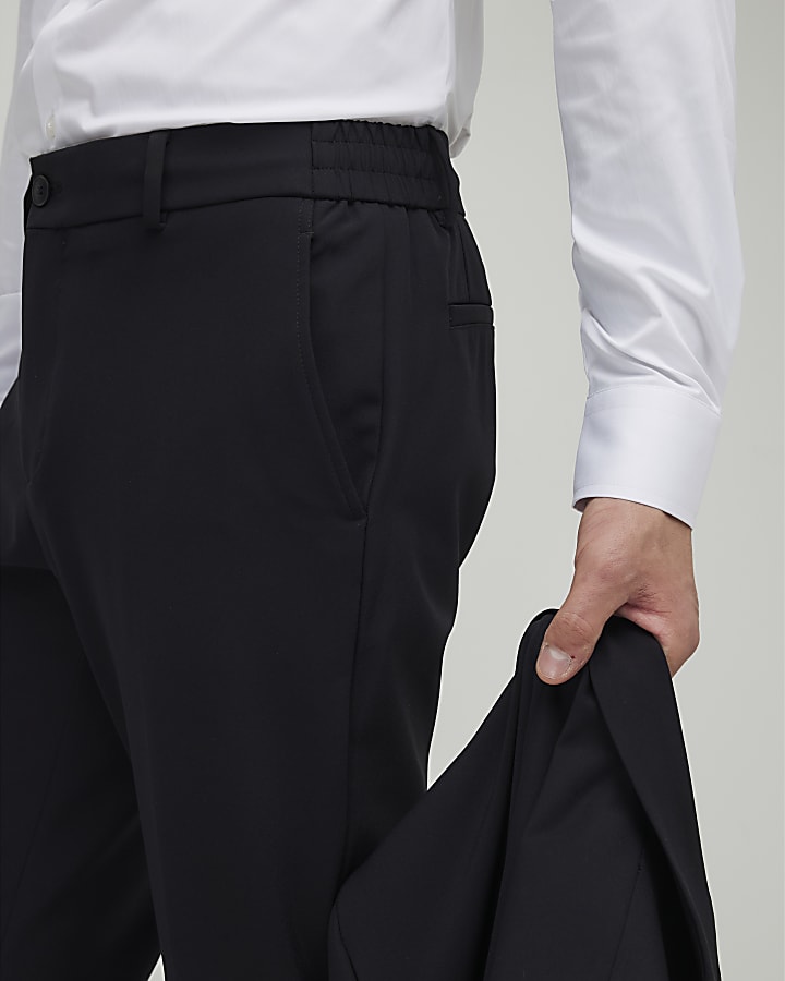 Black Skinny Fit Suit Trousers