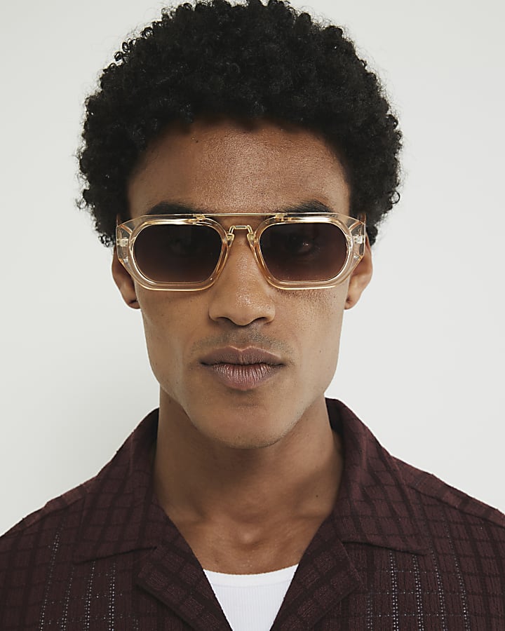 Red Regular Fit Grid Textured Revere Shirt