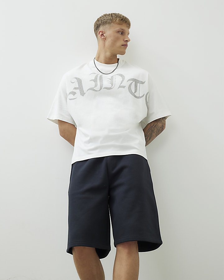 Black Wide Leg Luminis Shorts