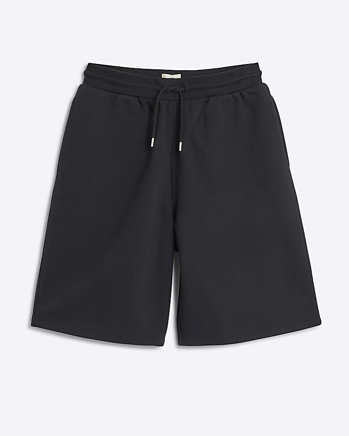 Black Wide Leg Luminis Shorts