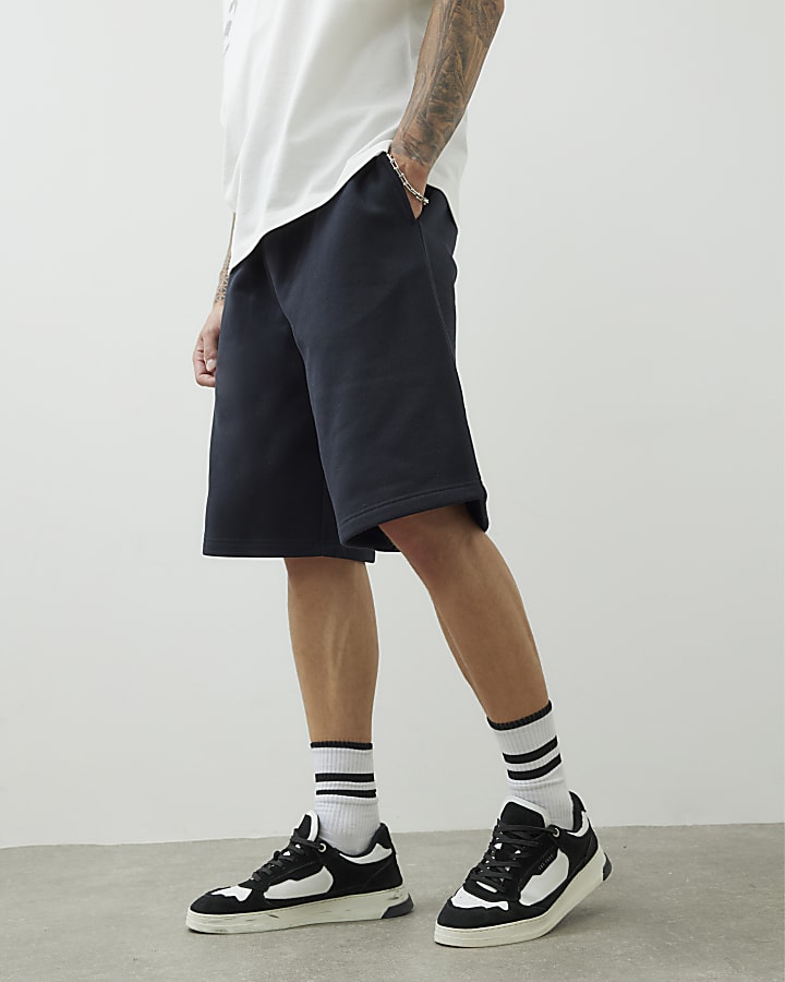 Black Wide Leg Luminis Shorts