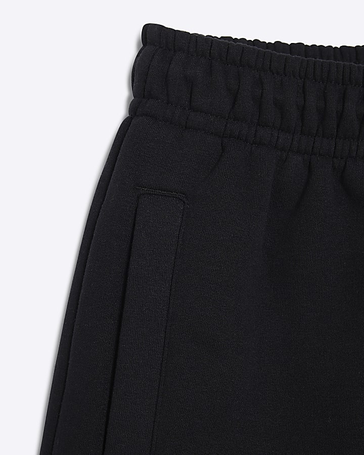 Black Regular Fit Jogger Shorts