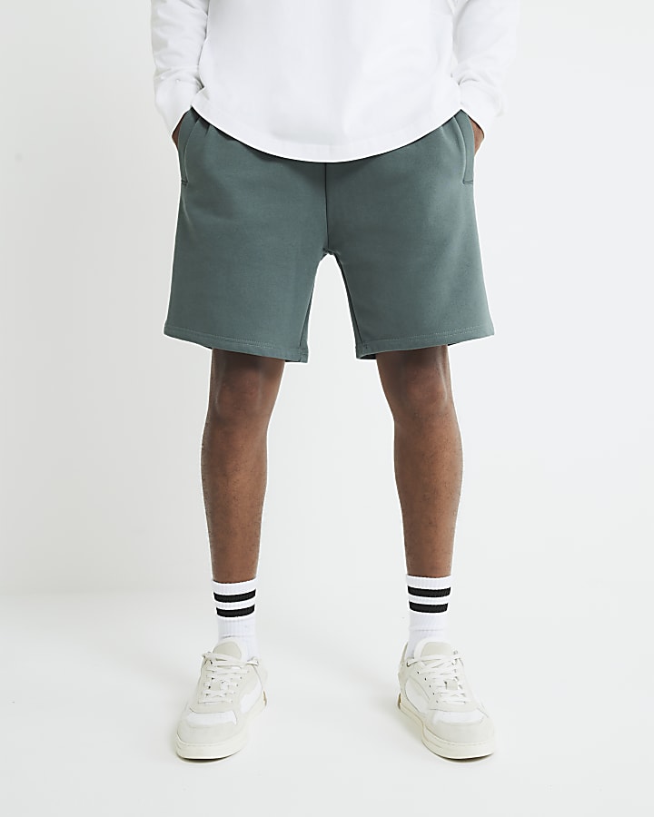 Green Regular Fit Jogger Shorts
