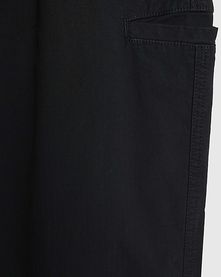Black Loose Fit Pull On Trousers