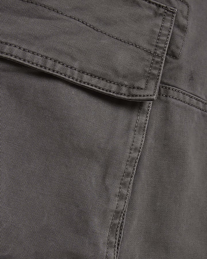 Grey Super Baggy Cargo Trousers