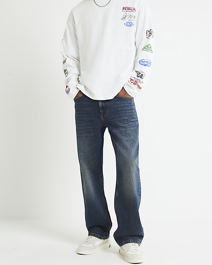 Blue Loose Fit Jeans