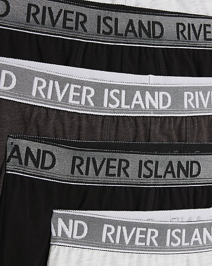 Grey Textured Waistband Pack Of 5 Trunks