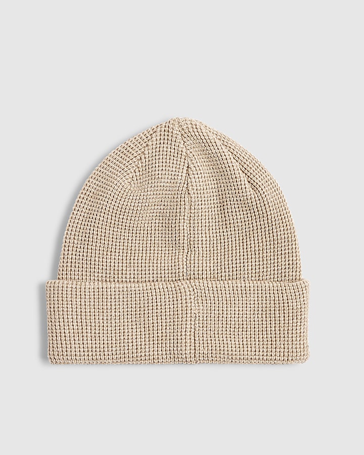 Stone  Gothic Waffle Beanie Hat