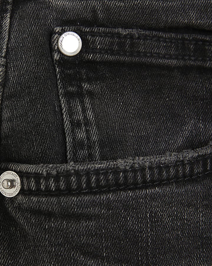 Black Slim Fit Washed Jeans
