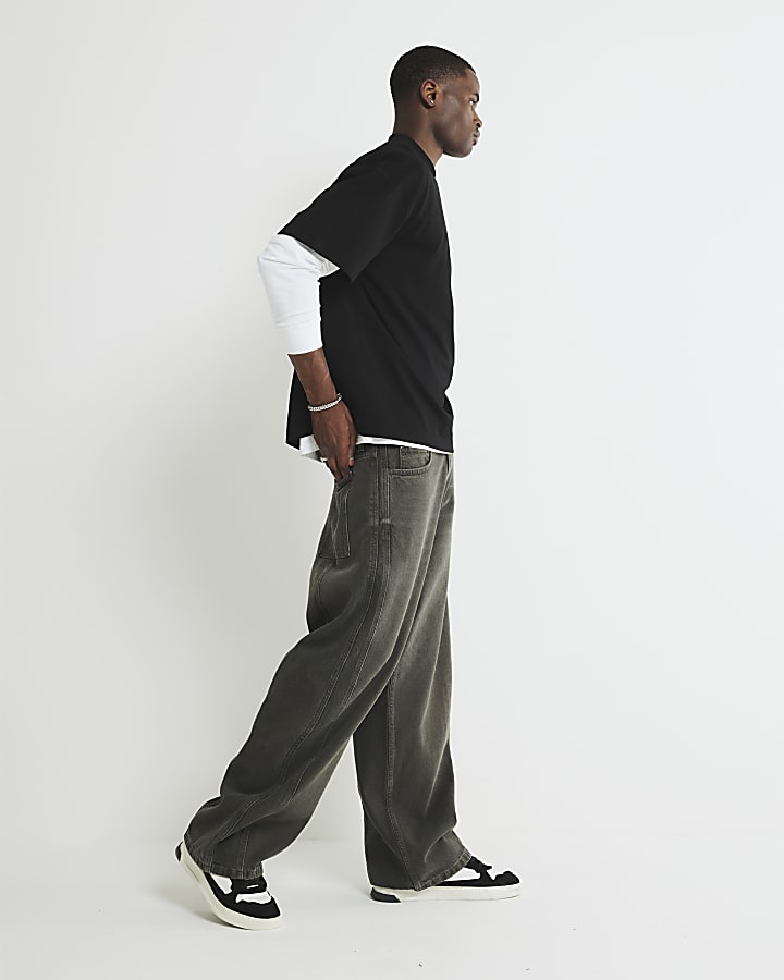 Brown Super Baggy Fit Jeans