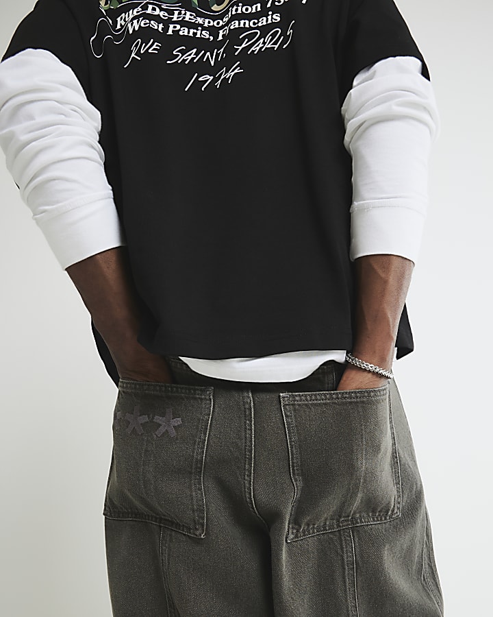Brown Super Baggy Fit Jeans