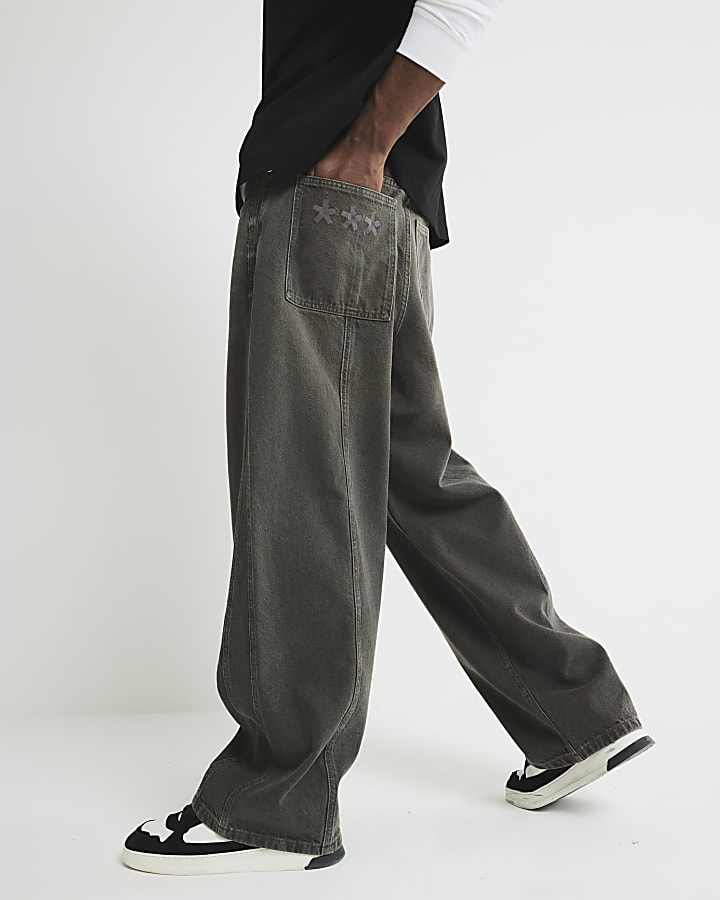 Brown Super Baggy Fit Jeans