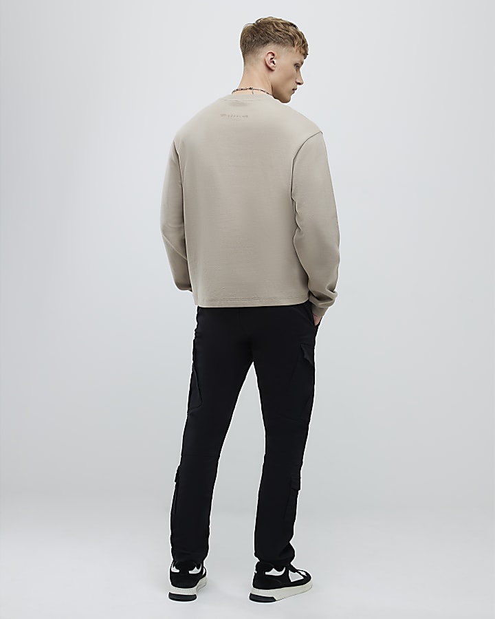 Black Skinny Fit Cargo Trousers