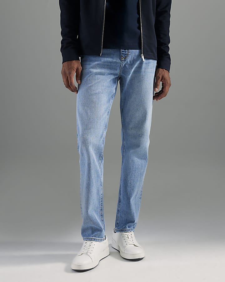 Blue Mid Wash Slim Fit Jeans