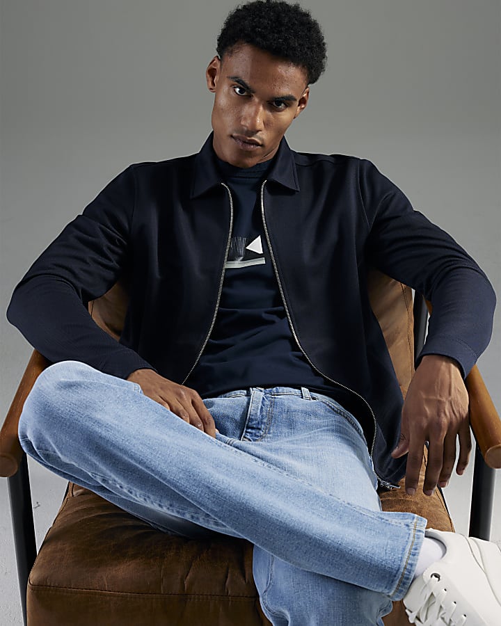 Blue Mid Wash Slim Fit Jeans
