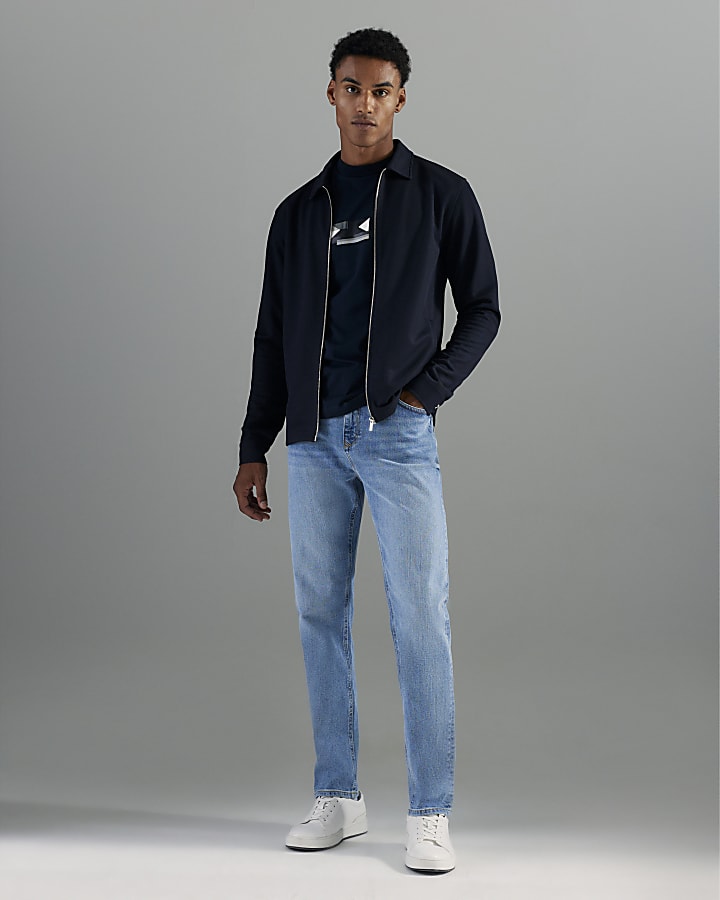 Blue Mid Wash Slim Fit Jeans