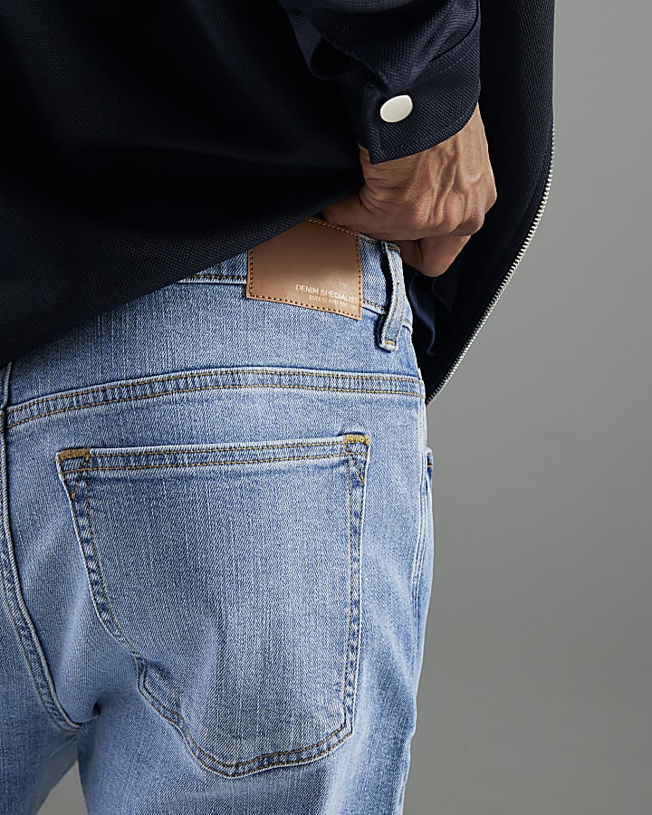 Blue Mid Wash Slim Fit Jeans