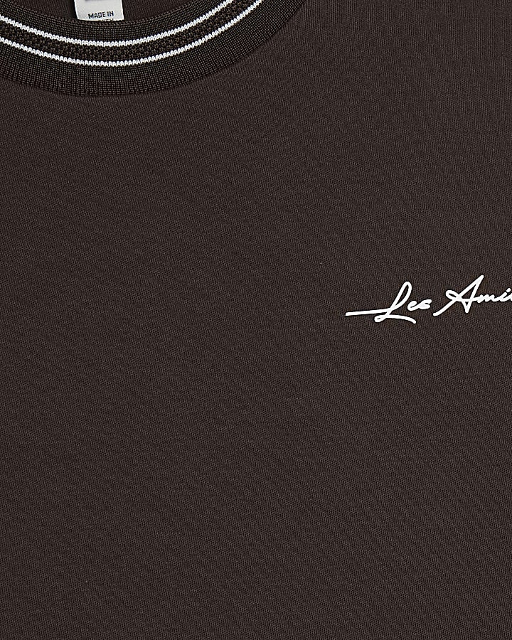 Brown Slim Fit Les Amis T-Shirt