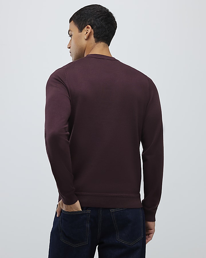 Red Slim Fit Jumper