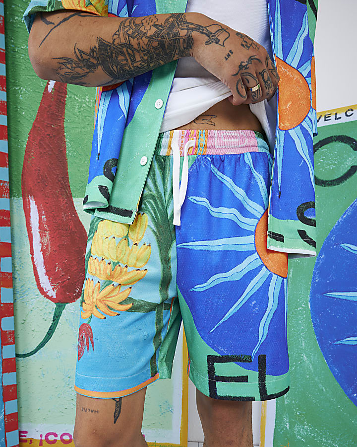 Multi Colour Atlas Mesh Shorts