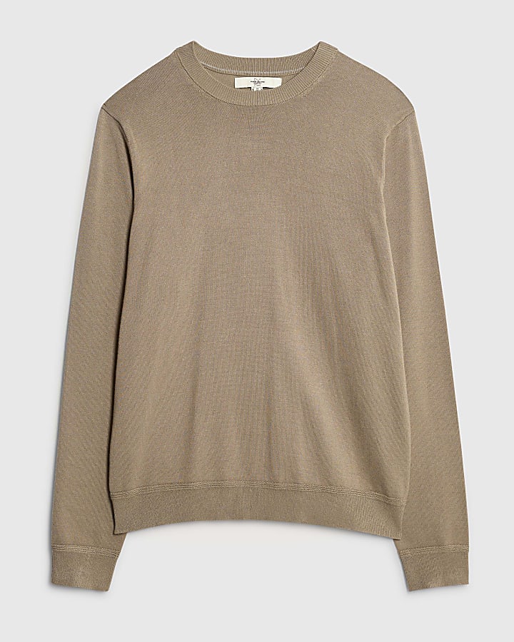 Beige Slim Fit Jumper