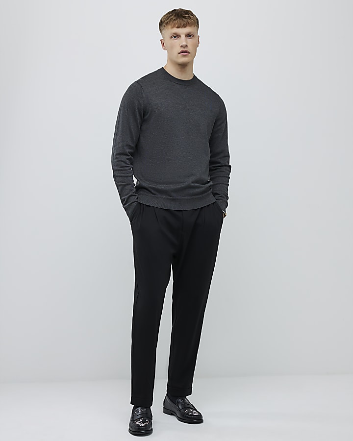Grey Slim Fit Jumper