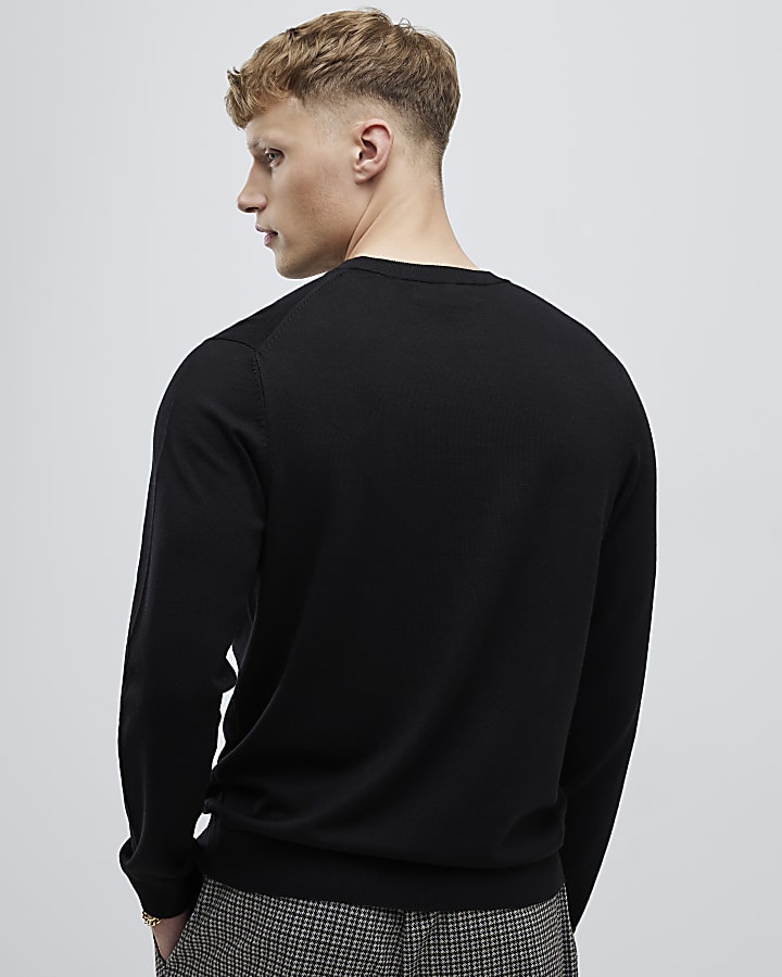 Black Slim Fit Jumper