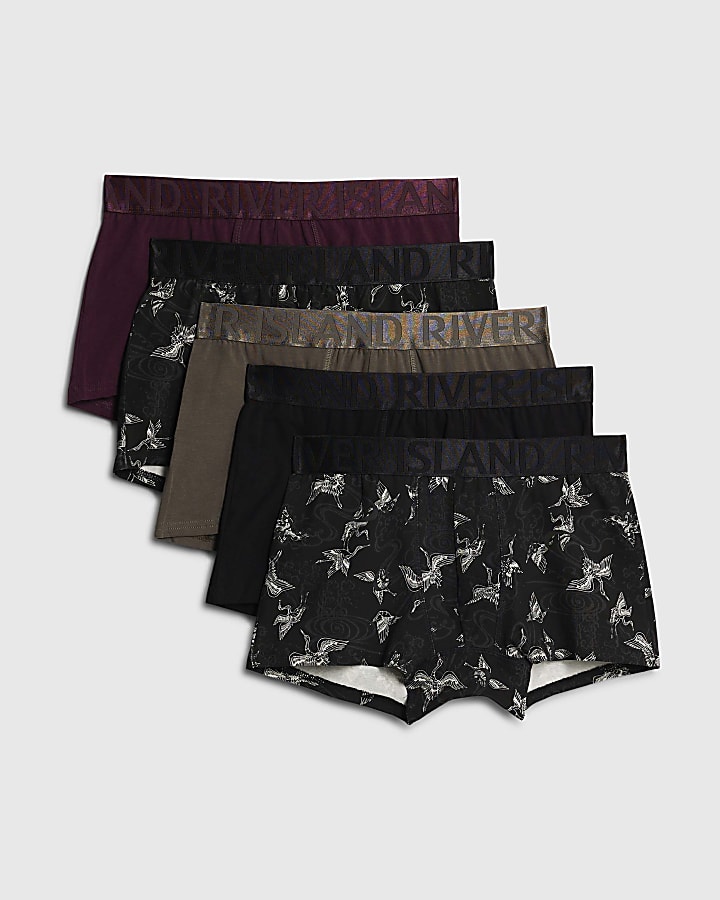 Red Japanese Pack Of 5 Trunks