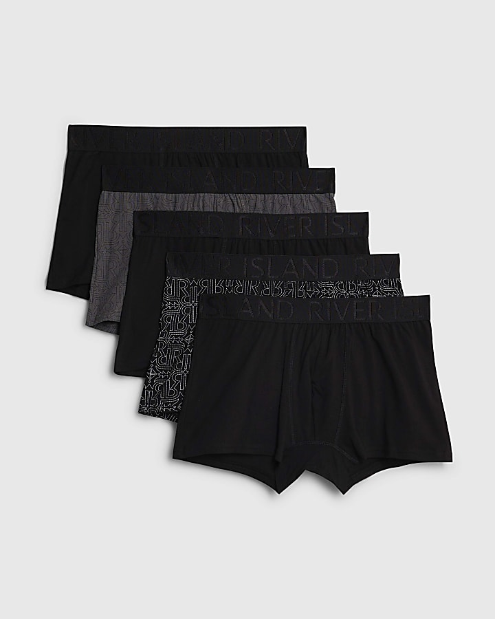 Black Monogram Sketch Pack Of 5 Trunks