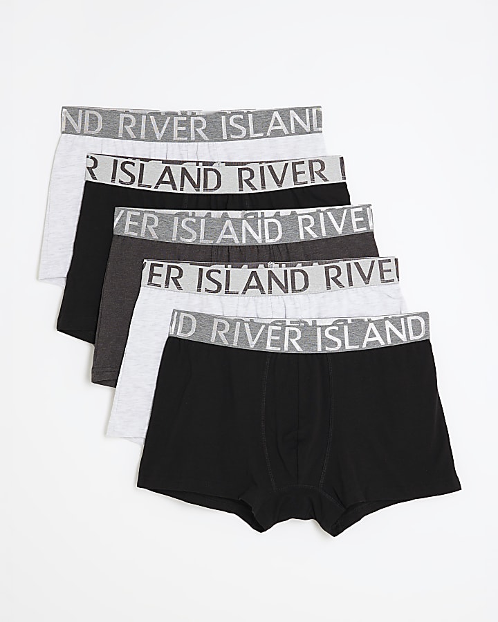 Grey Metallic Mix Pack Of 5 Trunks