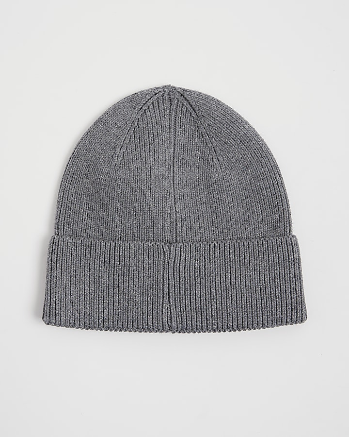 Grey Fisherman Beanie Hat