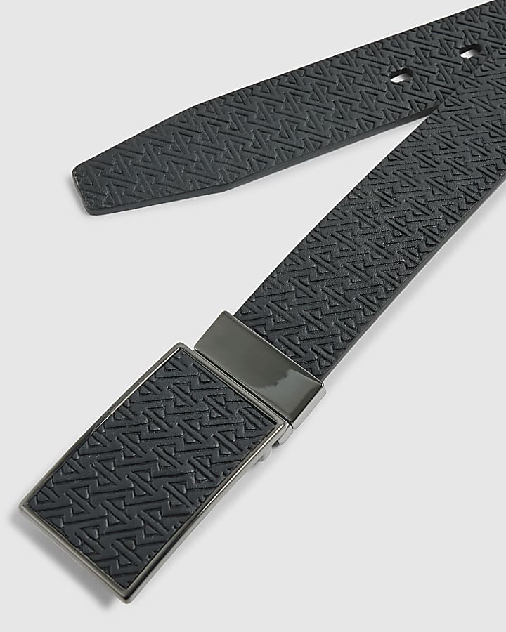 Black Monogram Reversible Belt