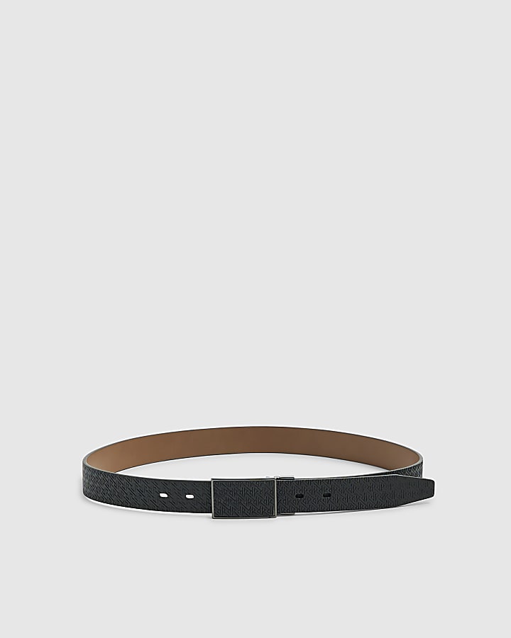 Black Monogram Reversible Belt