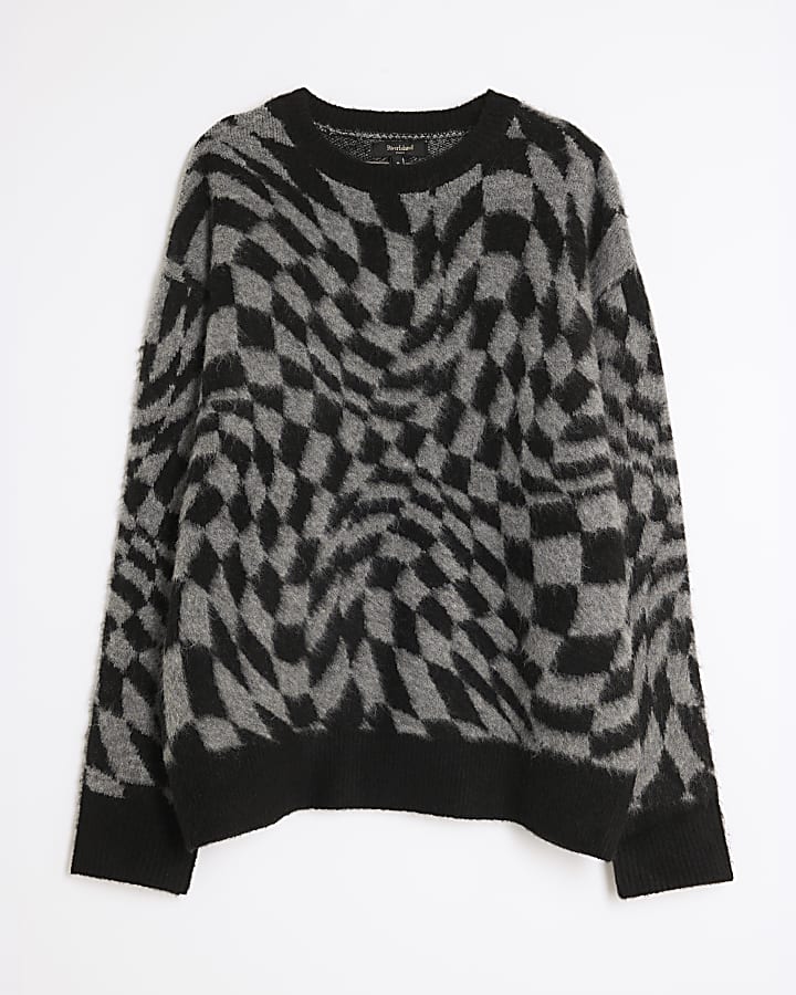 Black Distorted Illusion Jumper