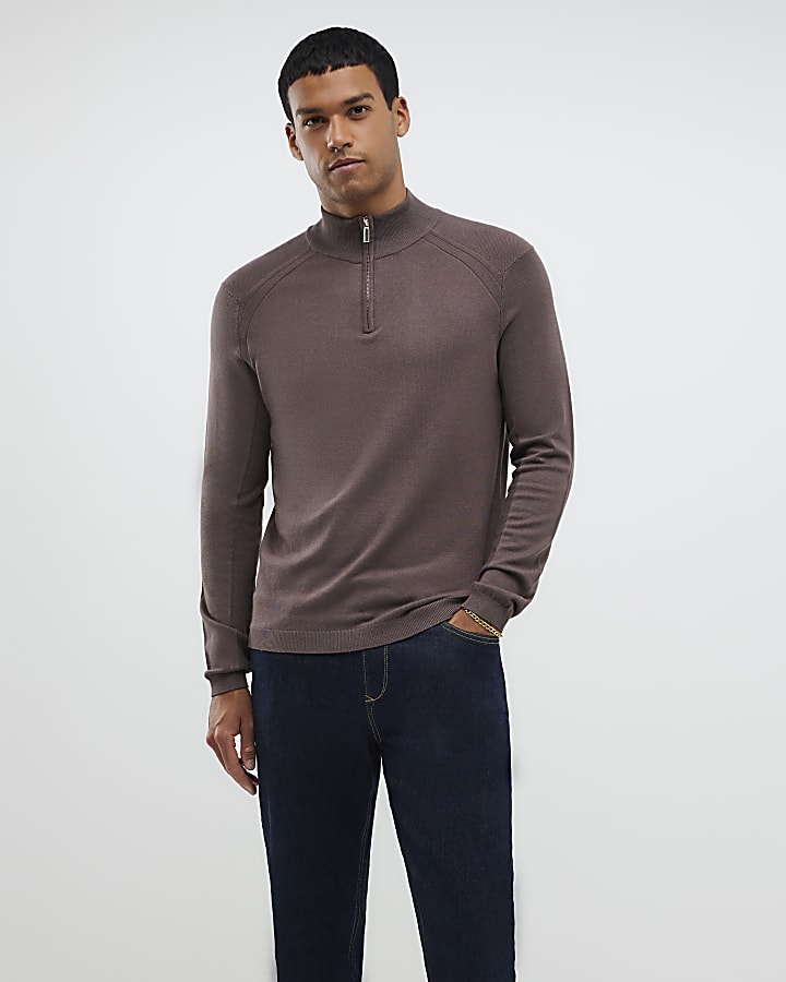 Purple Half Zip Jumper