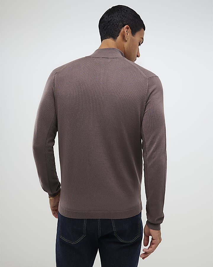Purple Half Zip Jumper