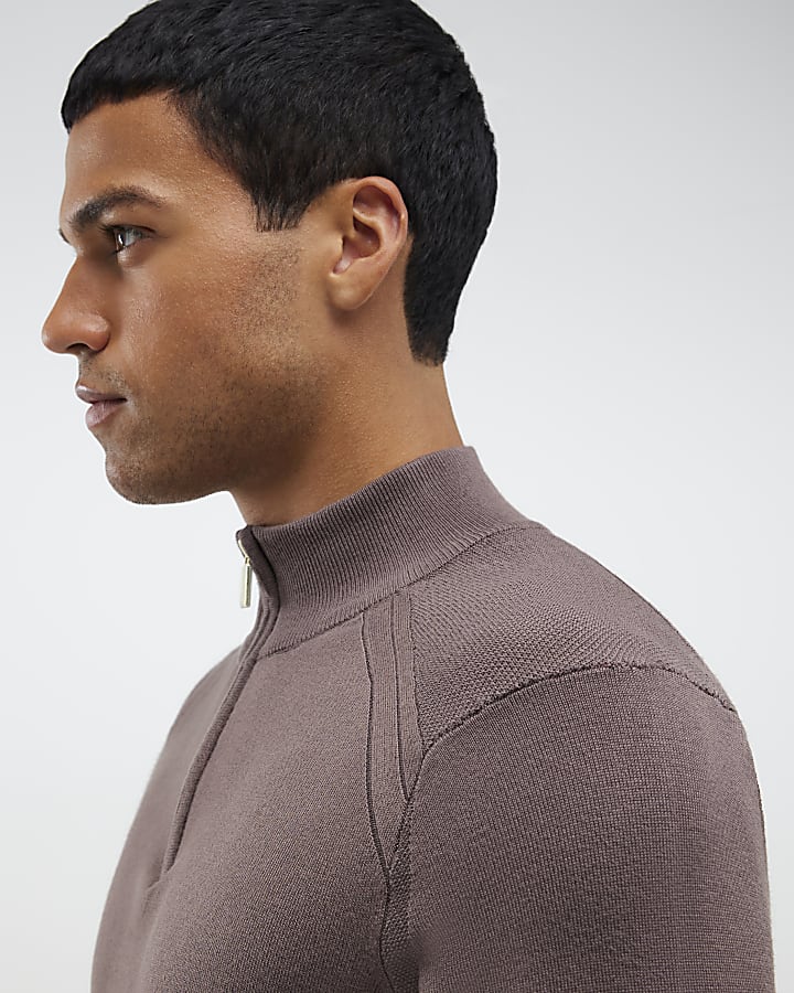 Purple Half Zip Jumper