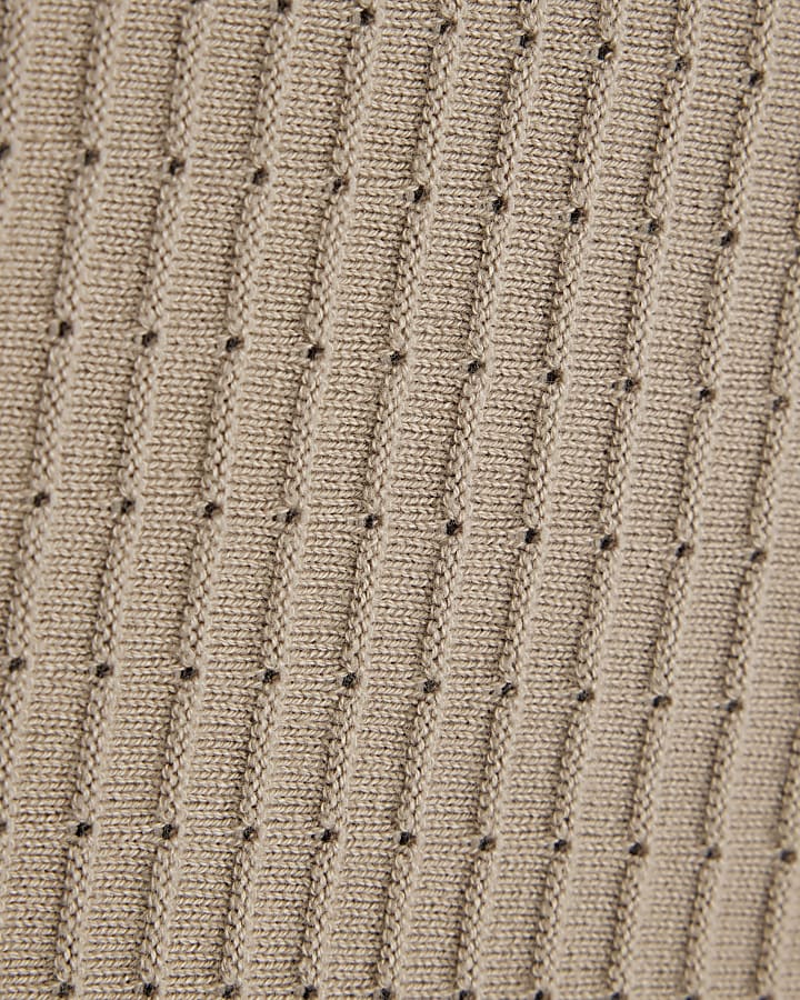 Stone Muscle Fit Textured Jumper