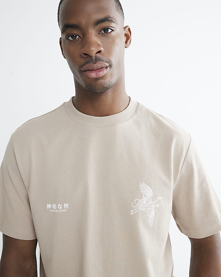Stone Short Sleeve Regular Fit Crane T-shirt