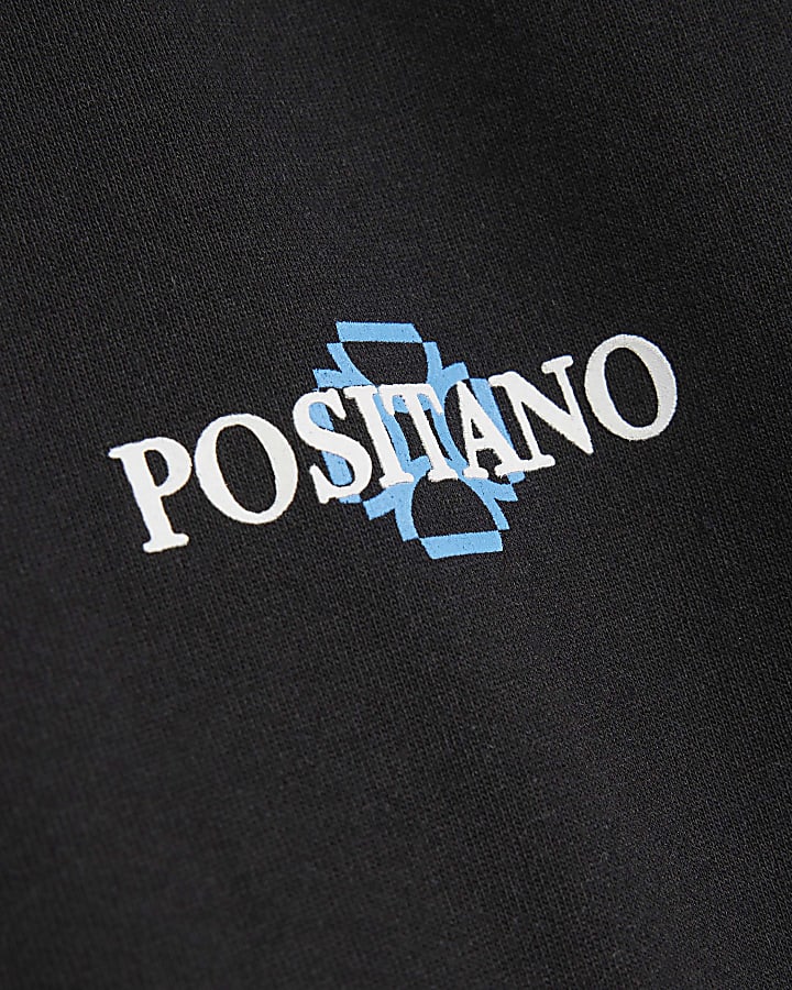 Black Positano Lemon T-Shirt