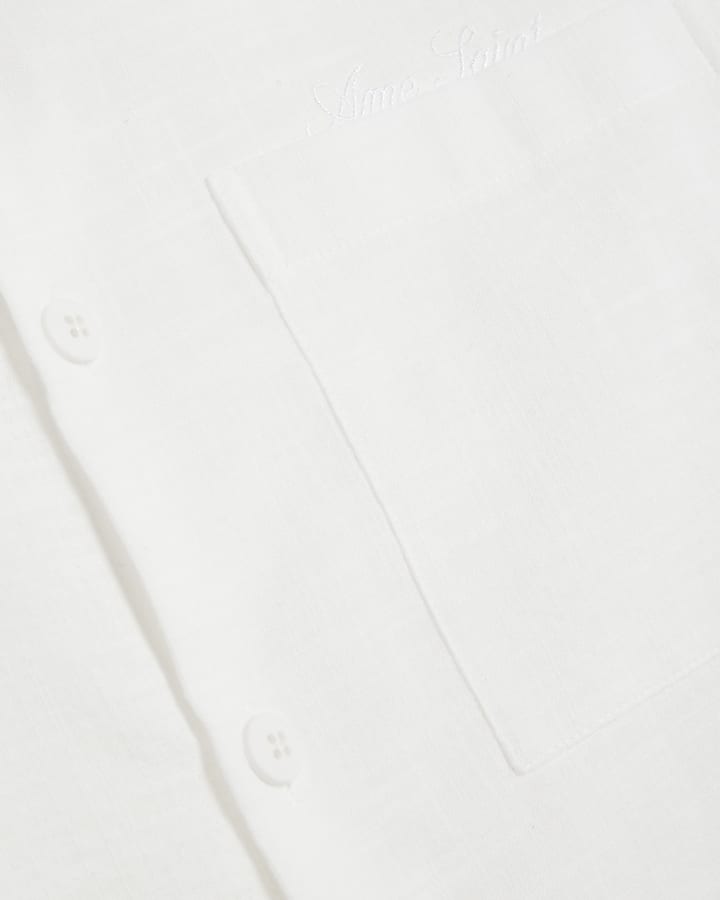 White Boxy Fit Shirt